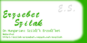 erzsebet szilak business card